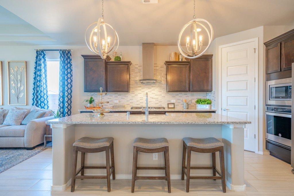 Kitchen Island in 1907 Model Home