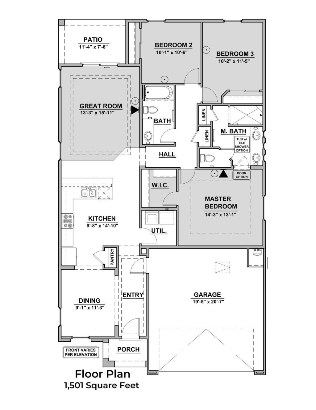 1501 sq. ft. Pino Home Design Layout